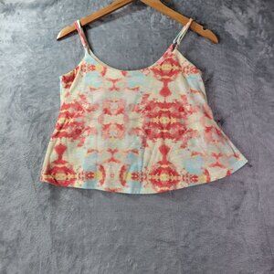 Liberty Love Womens XS Tie Dye Cami Top Boho Festival Y2K Summer Tank Multicolor